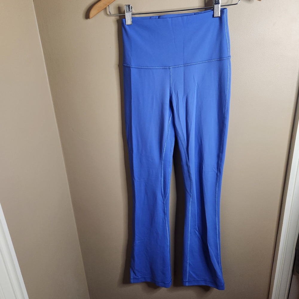 Lululemon Groove Super High Rise Flared Pant Nulu Larkspur Blue Size 4 W5FJSS